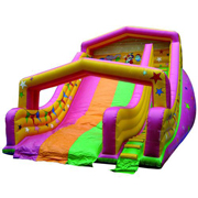 inflatable rock climb slide